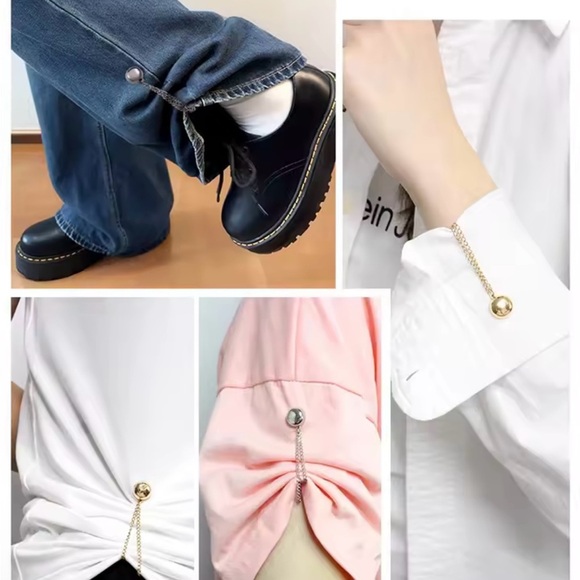 Buckles Roll Up Pants 2PC gold - Picture 1 of 6